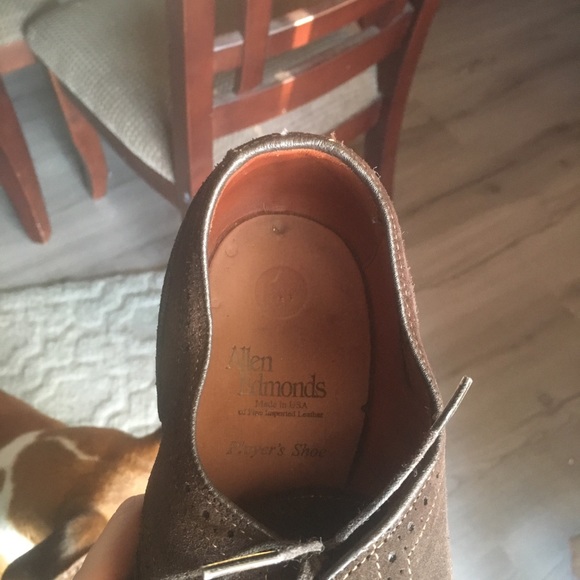 Allen Edmond Walnut Suede Oxfords